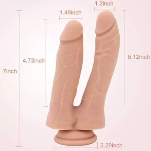 7 Inch Realistic Double Ended Dildo With Belt