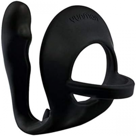 Male Prostate Massager with Dual Penis Cock Ring