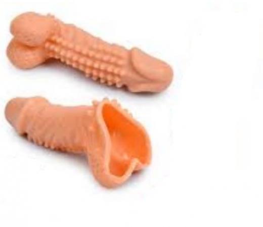 8.9 Inch Long Realistic Dotted Penis Sleeve With Balls