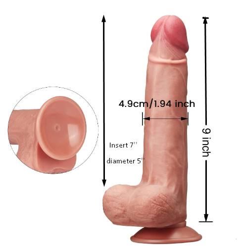 9 Inches Realistic Foreskin Dildo
